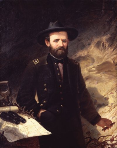 Portret van Ulysses S. Grant door Ole Peter Hansen Balling